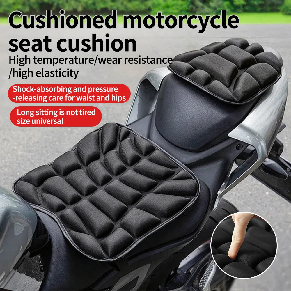 Coussin de siège de moto 3D en gel confortable, respirant, universel, absorbant les chocs, pour siège de moto