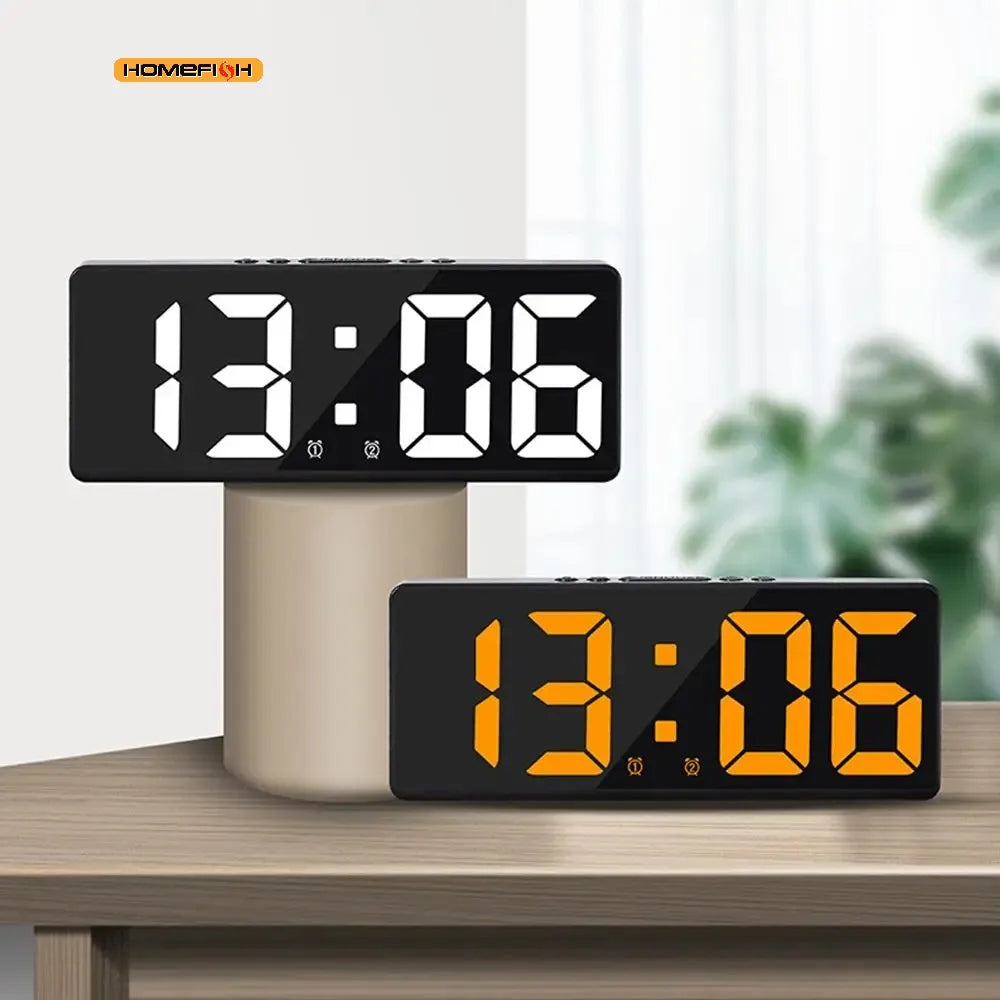 Numéro créatif horloge couleur veilleuse température calendrier réveil LED grand nombre horloge électronique rétro-éclairage décor à la maison