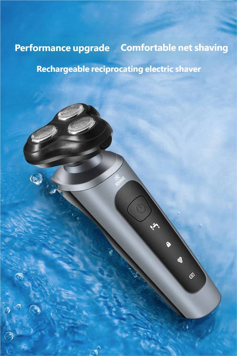 Rasoir Rechargeable Intelligent pour hommes rasoir à barbe humide/sec ABS Tondeuse dissolvant barbe rasoir Rechargeable pour peau lisse