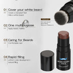 Bâton de remplissage de crayon à barbe et brosse pour hommes, stylo à barbe, bâton de retouche de racine de cheveux, couverture longue durée, maquillage pour moustache et cheveux