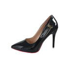 Escarpins classiques à talons hauts pour femmes, chaussures d'automne en cuir souple, Sexy, à fond rouge, pour Banquet et mariage