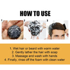 Shampoing pour cheveux, savon noir Polygonum Multiflorum, savon réparateur pour cheveux blancs, ensemble de soins capillaires, nourrissant, Anti-pelliculaire, teinture pour cheveux