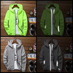 Veste fine réfléchissante de film pour hommes, coupe-vent à capuche, veste de sport de pilote, veste de pilote de vélo de plage