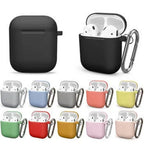 Étuis en Silicone avec couvercle à crochet pour Apple Airpods 1/2, housse de protection antichoc pour écouteurs sans fil pour airpods 2 1, sacs de boîte
