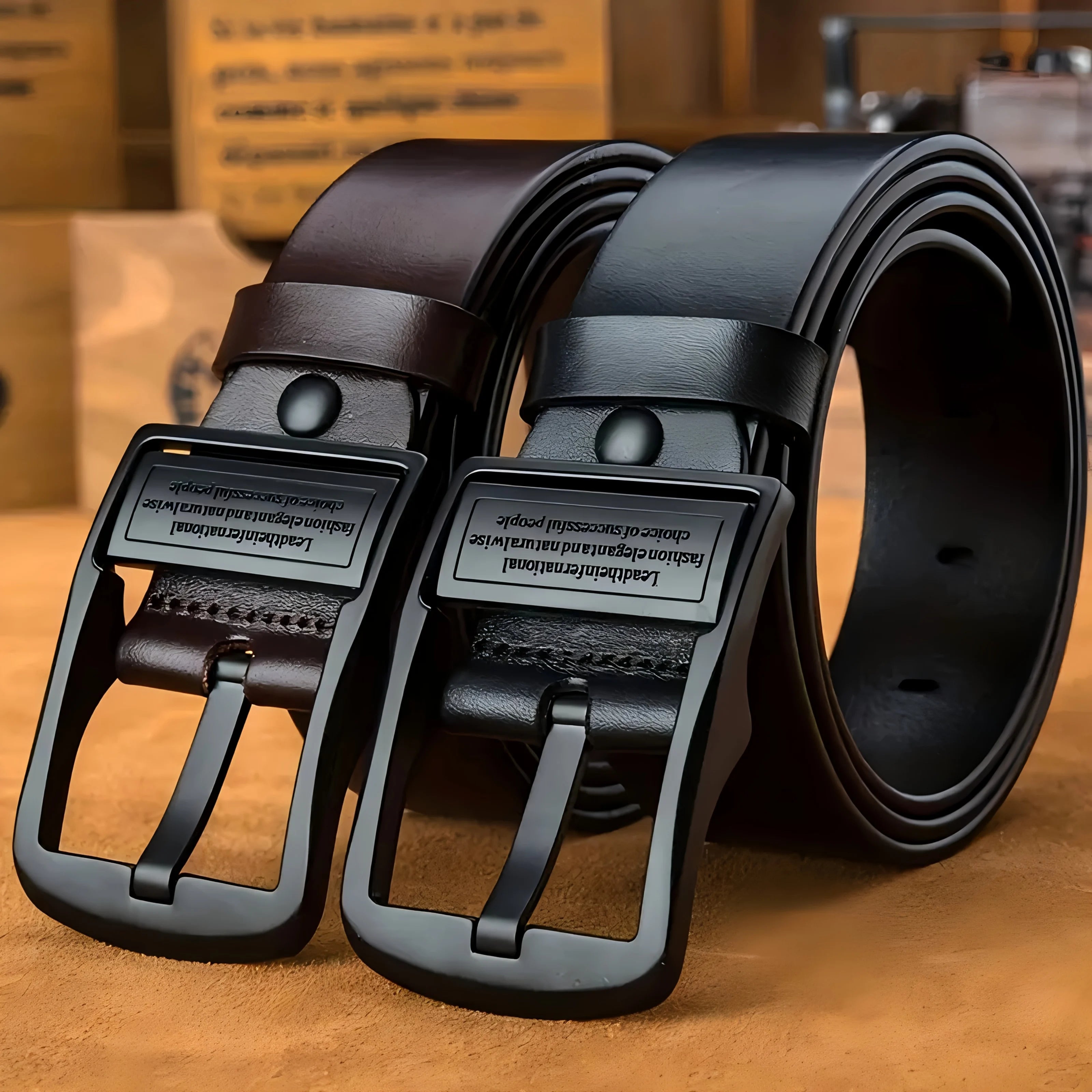 Ceinture pour hommes d'affaires de mode véritable marque de luxe ceinture boucle en métal ceinture en cuir PU de haute qualité ceinture souple avec pantalon Cargo jean