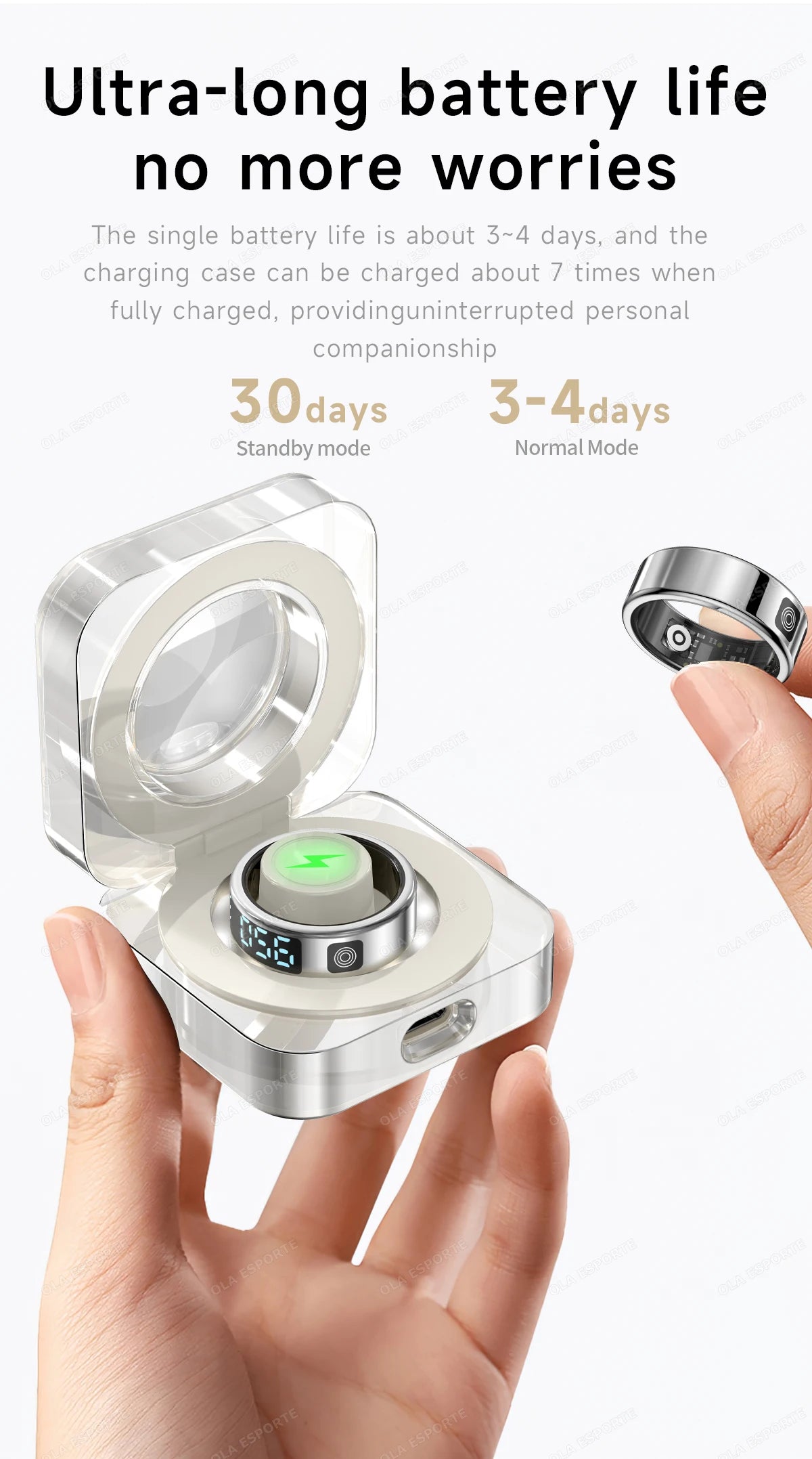 Anneau intelligent avec écran d'affichage et tactile, gestionnaire de santé, vidéo de balayage de gestes, étanche 5 ATM pour hommes et femmes, Smartring 2026, nouveau