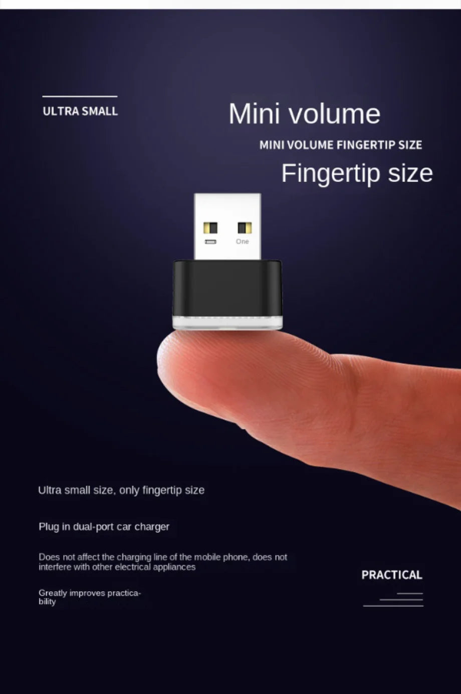 Mini USB LED lumières d'ambiance voiture intérieur néon lampe décorative éclairage de secours universel PC Portable Plug and Play
