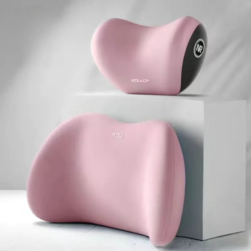 Coussin de siège de voiture ergonomique en mousse à mémoire de forme, adapté à toutes les saisons, appui-tête de voiture confortable, coussin lombaire ou appui-tête ou ensemble