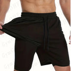 LONSDALE short de Fitness imprimé motif pour hommes Double couche 2 en 1 séchage rapide Fitness loisirs de plein air entraînement short de sport