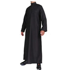 Hommes décontracté caftan ample musulman Thobe Jubba Dishdasha Thawb Robe islamique Abaya arabe couleur unie Robe