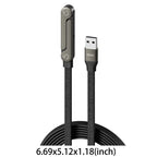 Câble de données pliable 1,5 m 240/65W avec support de téléphone intégré, support invisible, câble de charge rapide pour