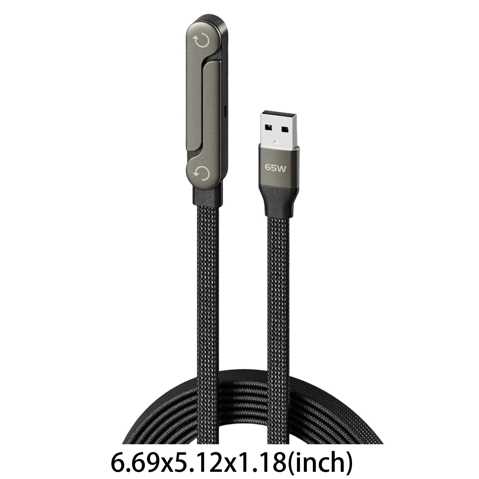 Câble de données pliable 1,5 m 240/65W avec support de téléphone intégré, support invisible, câble de charge rapide pour