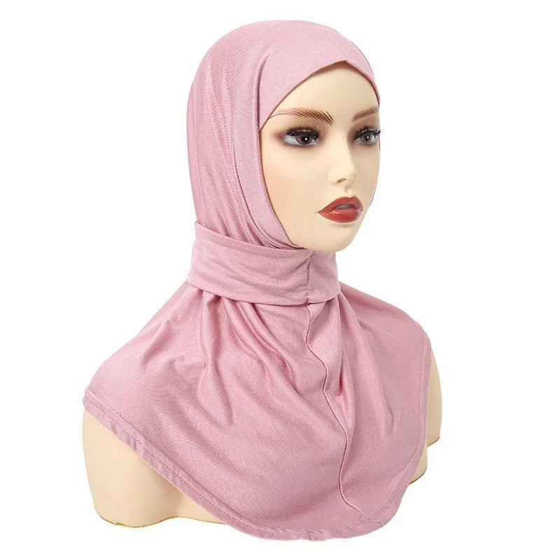 Classique Islam femmes prêt à porter Snap Fastener Hijabs pour femme couverture complète bandeau écharpe Turban casquettes Turbante Mujer
