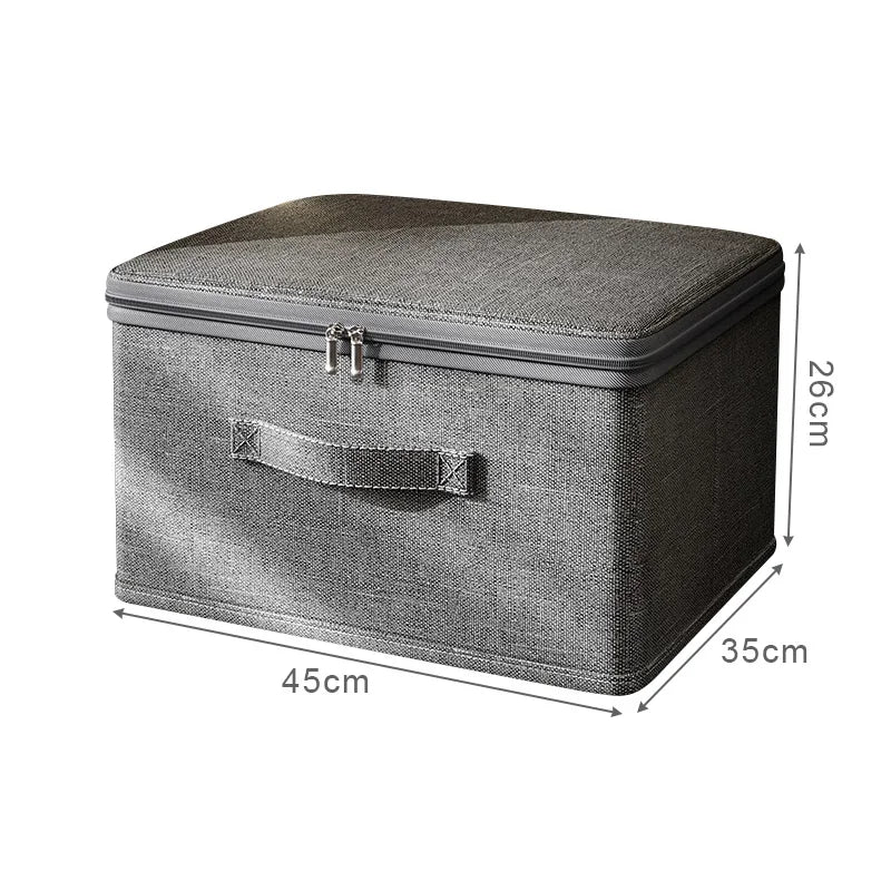 Boîte de rangement pour vêtements avec fermeture éclair, sac de rangement pliable de grande capacité pour vêtements et couettes, organisateur de garde-robe, boîte de rangement pour sous-vêtements