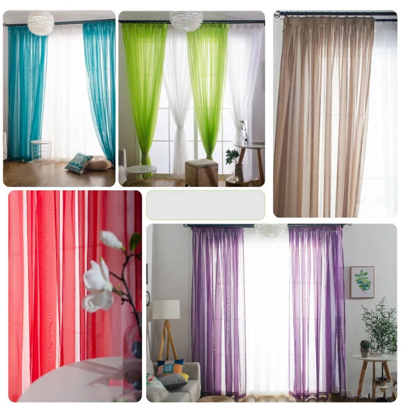 Rideaux de fenêtre en tulle rose Tyys Perconsidering, 1 côté, décoration romantique pour la maison, salon, seulement le criblage de fenêtre
