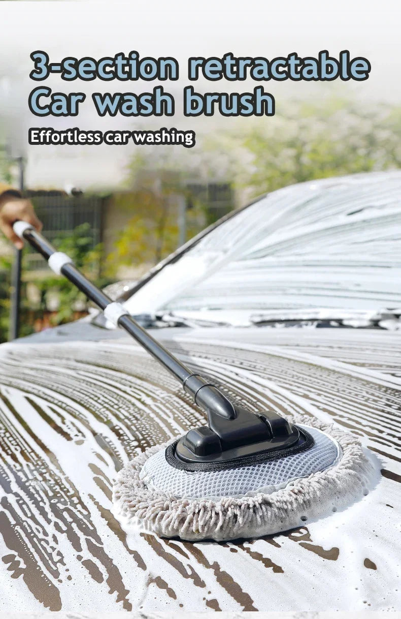 EAFC – brosse de nettoyage de voiture, Super absorbante, pour lavage de voiture, télescopique réglable, manche Long, vadrouille propre, Kit de lavage automobile