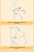 Lampe de bureau pliable rechargeable pour la protection des yeux pour l'étude, lampe de lecture spéciale pour dortoir, lampe de bureau à domicile à gradation à double usage rechargeable par USB et enfichable