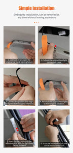 Bande lumineuse à flux dynamique pour coffre de voiture, 400cm, marche/arrêt automatique, lampe de balayage, bande lumineuse Flexible et étanche, Installation cachée