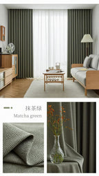 Rideaux en chenille beige épais à chevrons sur mesure pour salon, salle à manger, chambre à coucher – Décoration occultante de luxe et tendance