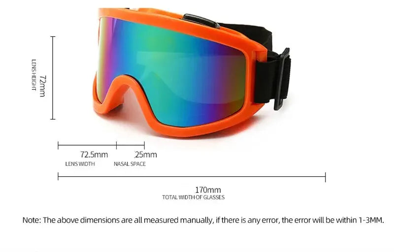 Lunettes de protection pour casque de moto, lunettes de sport de plein air, coupe-vent et anti-poussière, lunettes de ski, lunettes de motocross, anti-émeute, 506