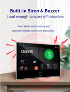 Système d'alarme domestique KERUI 4G/WiFi GSM avec écran tactile IPS de 7 pouces, compatible avec le système d'alarme de sécurité sans fil Tuya, anti-cambriolage