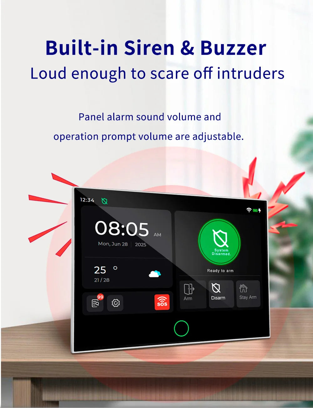 Système d'alarme domestique KERUI 4G/WiFi GSM avec écran tactile IPS de 7 pouces, compatible avec le système d'alarme de sécurité sans fil Tuya, anti-cambriolage