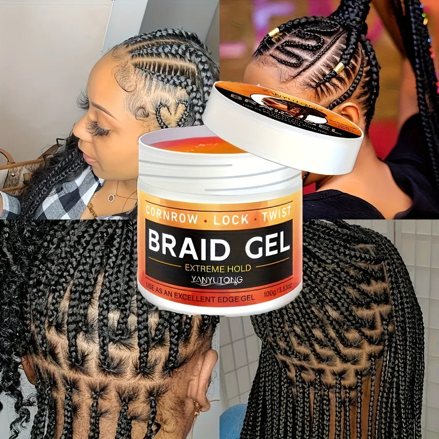 Stylage tressage Gel cire carburateur longue durée forte tenue pommade Anti-frisottis lisse finition des cheveux façonnage contrôle des bords des cheveux