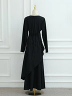 Musulman moyen-orient arabe dubaï Abayas pour femmes haut avec jupe deux pièces ensemble modeste Ramadan caftan Robe Femme vêtements islamiques