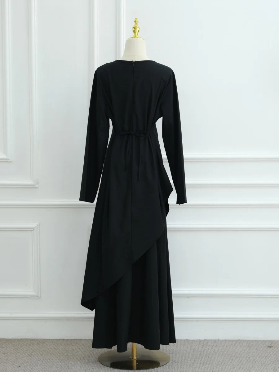 Musulman moyen-orient arabe dubaï Abayas pour femmes haut avec jupe deux pièces ensemble modeste Ramadan caftan Robe Femme vêtements islamiques