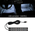 Lumière d'ambiance Led pour voiture, avec USB 5V, universelle, pour intérieur de voiture, éclairage de rétro-éclairage, néons décoratifs automobiles