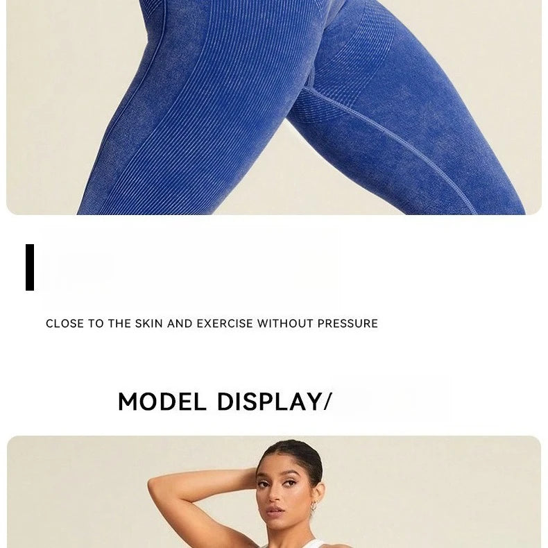 Leggings de Yoga de ponçage en Nylon pour femmes, pantalons serrés sans couture, haute élasticité, Sexy, levage des hanches, pantalons d'entraînement, de course, de gymnastique