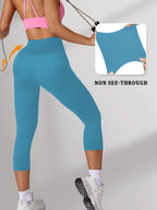 Pantalons capri taille haute pour femmes, super doux, non transparents, effet ventre plat, pour yoga, course à pied, entraînement, maison, leggings décontractés