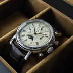 Sugess – montre-bracelet pour hommes, ST1908, mouvement à col de cygne, chronographe mécanique, véritable calendrier de phase de lune, cuir Vintage, nouveau 2026