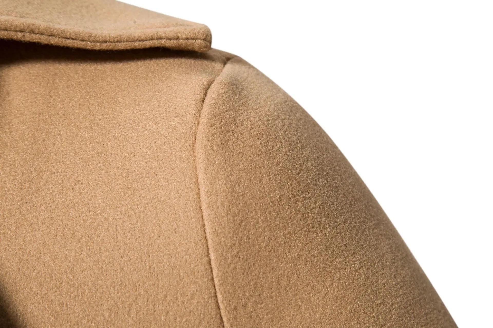 Coupe-vent long en laine à double boutonnage pour hommes, col rabattu, coupe couvertes, vêtements d'extérieur pour hommes, mode printemps, automne