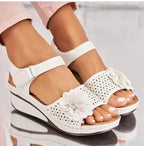 Femmes d'été sandales antidérapant chaussures légères pour femmes fleurs respirant classiques chaussures compensées femmes sandales femme 2026