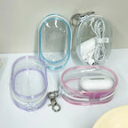 Mini sac de rangement Portable à fermeture éclair transparente, porte-clés poupée de dessin animé, jouet pour enfants, boîte mystère, organisateur pour écouteurs, chargeur, sac cadeau