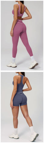 Ensemble de yoga 2 pièces pour femme, tenue de sport, vêtements de gym, ensemble soutien-gorge de sport et pantalon de course, vêtements de yoga et de sport pour femme