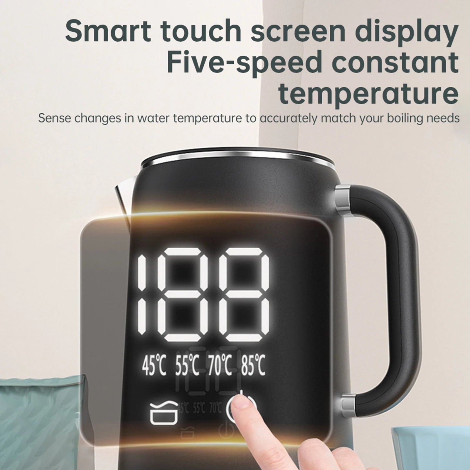 Bouilloire électrique thermostatique domestique 1,7 l, théière à conservation automatique de la chaleur, revêtement en acier inoxydable 304, Pot de santé 220V