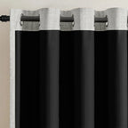 Rideau occultant 100% en lin uni, 2 pièces, couleur unie, livré avec des sangles de rideau, adapté à la décoration du salon et de la chambre à coucher