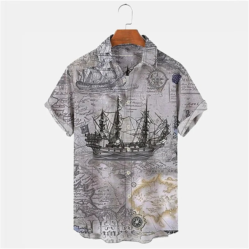 Chemise Vintage à manches courtes pour hommes, haut décontracté, mode hawaïenne, vêtements d'été, ample, respirant, simple boutonnage, 2026
