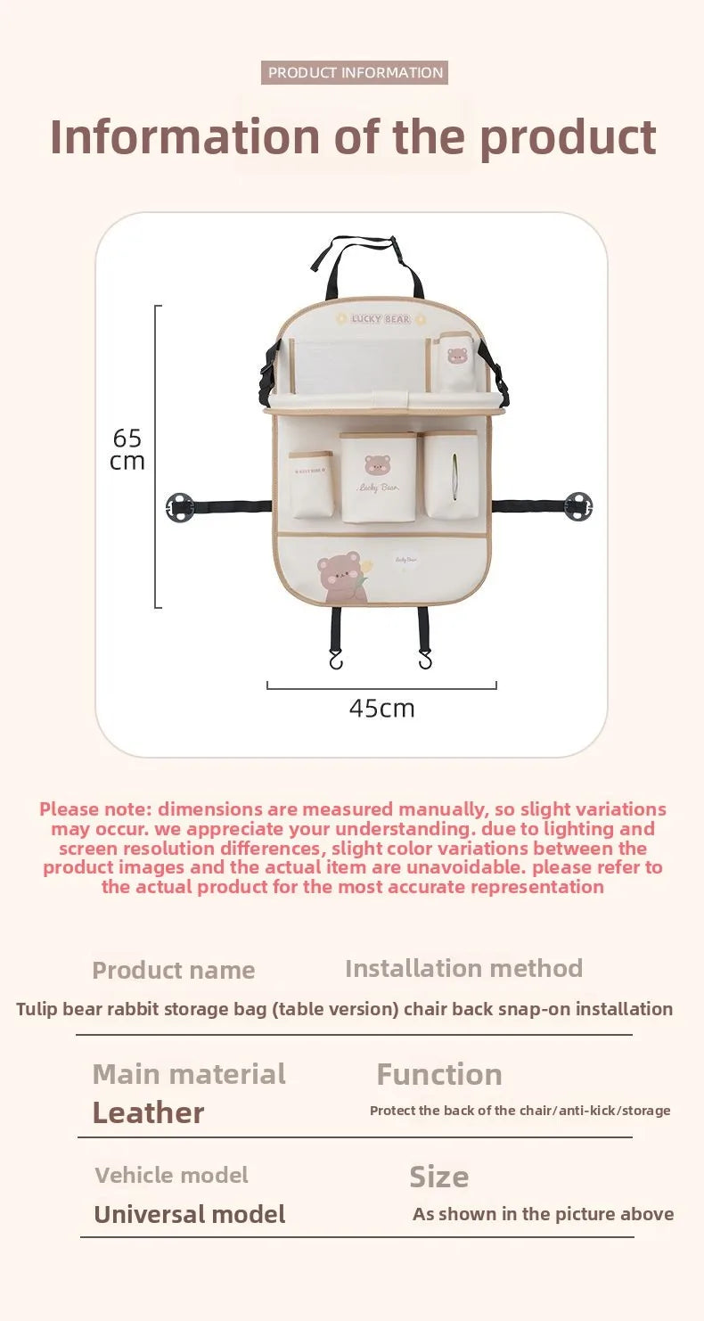 Organisateur de siège arrière de voiture - Sac de rangement suspendu, plateau de table pour siège arrière, planche de bureau montée sur véhicule