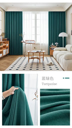 Rideaux en chenille beige épais à chevrons sur mesure pour salon, salle à manger, chambre à coucher – Décoration occultante de luxe et tendance