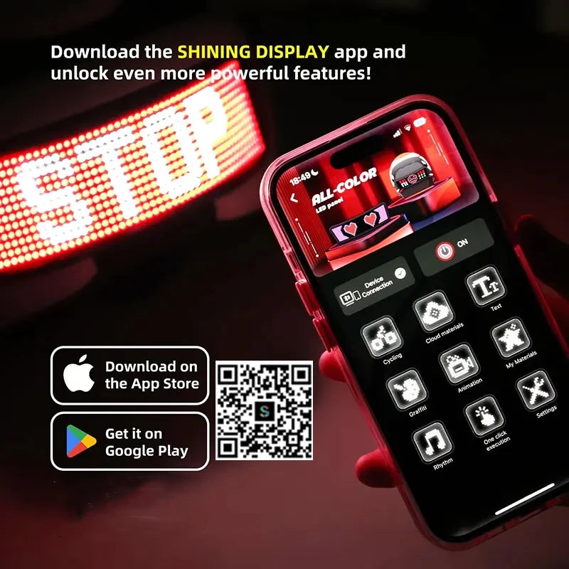 Affichage de casque LED, feu arrière de casque de Moto, voyant d'avertissement, accessoires de Moto