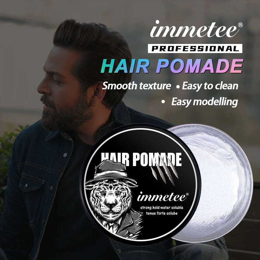 Cire capillaire parfumée pour hommes |   Contrôle du bord à forte tenue Volume naturel |   Non gras à base d'eau sans frisottis |   Cre de coiffure Flyaway
