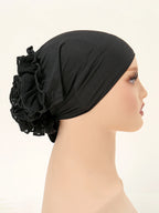 Mousseline de soie pour femmes musulmanes, panhua, chapeau astronomique fin, enveloppement de la tête Islam, turban arrière, bande de sauna féminine, document solide
