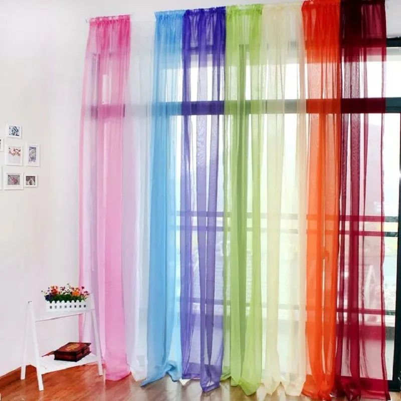 Rideaux de fenêtre en tulle rose Tyys Perconsidering, 1 côté, décoration romantique pour la maison, salon, seulement le criblage de fenêtre