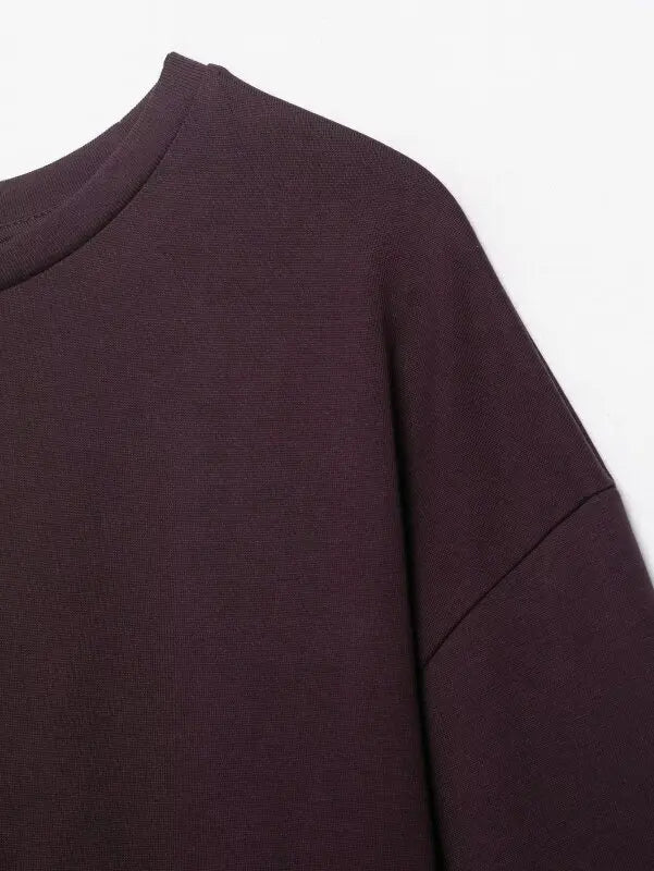 T-shirt asymétrique à manches mi-longues pour femmes, avec garniture en dentelle, pour la rentrée scolaire, tenue décontractée quotidienne, haut polyvalent à la mode, 4 couleurs