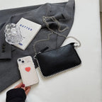 Sacs à bandoulière Design de couleur unie pour femmes chaîne de mode sacs à Main de téléphone portable Sac à bandoulière de mode Sac A Main femme