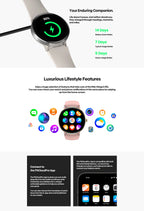 Nouveau 2026 Zeblaze LILY 2 appel vocal femme Smartwatch Double sangle 1.2 "HD AMOLED affichage surveillance de la santé sport montre intelligente