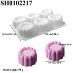 Moule à gâteau cylindrique en Silicone ondulé en dentelle, 6 ou 12 cellules, outils de fabrication de desserts de fête, moule à gâteau en Mousse, fournitures de pâtisserie de cuisine